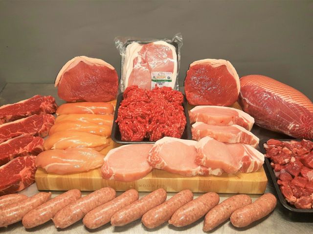 Prepared meat ready for delivery