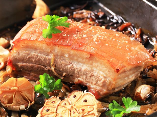 Locally sourced pork from New Pastures Butchers